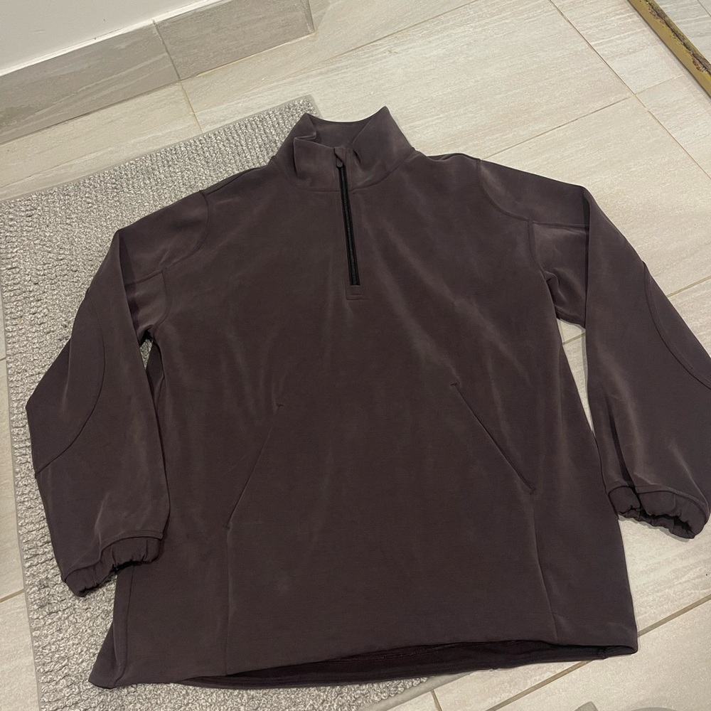 Lululemon Softstreme Half Zip Long Pullover Sequoia Brown Size medium - Picture 9 of 11